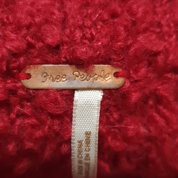 Free People Lambswool Red Sweater - Picture 2 of 7